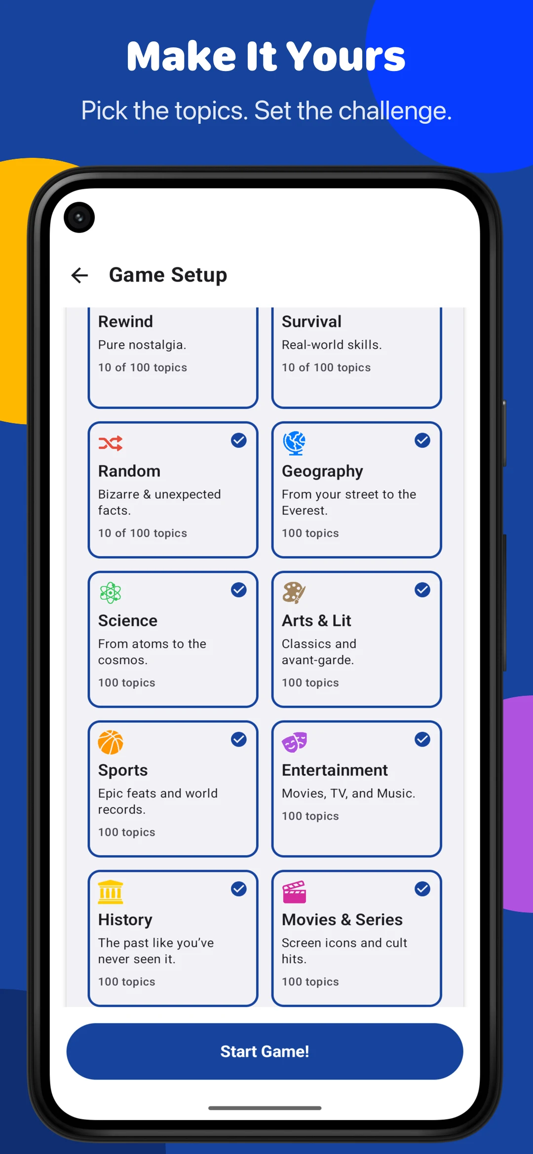 From 1 to 10: Trivia Game screenshot